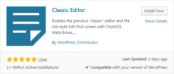 Mengembalikan Classic Editor WordPress 