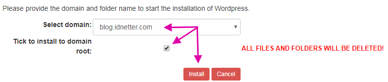 Cara install WordPress di Sentora panel 